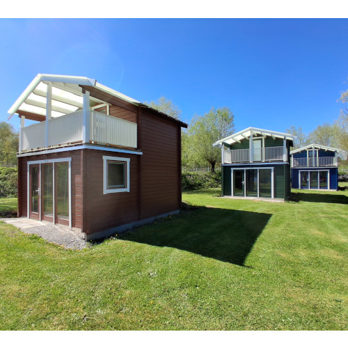 See-Camping-Guenztal_zweistoeckige-Huetten_Gesamtansicht