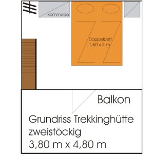 See-Camping-Guenztal_Grundriss_zweistoeckige-Huette_Obergeschoss